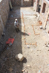 Tracing the internal walls.