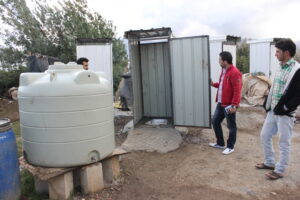 Scene from a refugee camp in Lebanon.