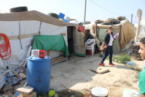 Scene of camp with Sanaa my colleague in MENA