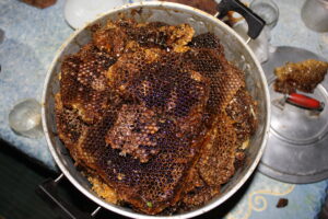 Honey comb awaiting pressing.