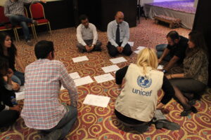 Implementing Partners analyzing problems they face working in camps.