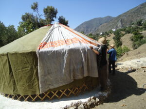 And now for the skins ...nothing Zig Zag about yurt skins!